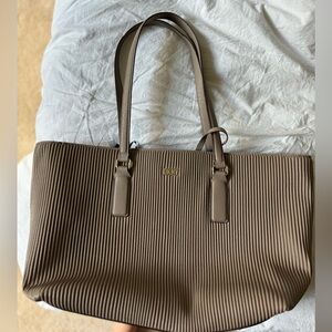 DKNY Tan Ribbed Tote NWT